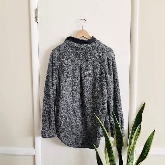 P.J. SALVAGE Oversized Fuzzy Button-Down Jacket - Picture 2 of 5